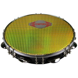 Pandeiro 11" formica noir - peau prismatique or - Pro